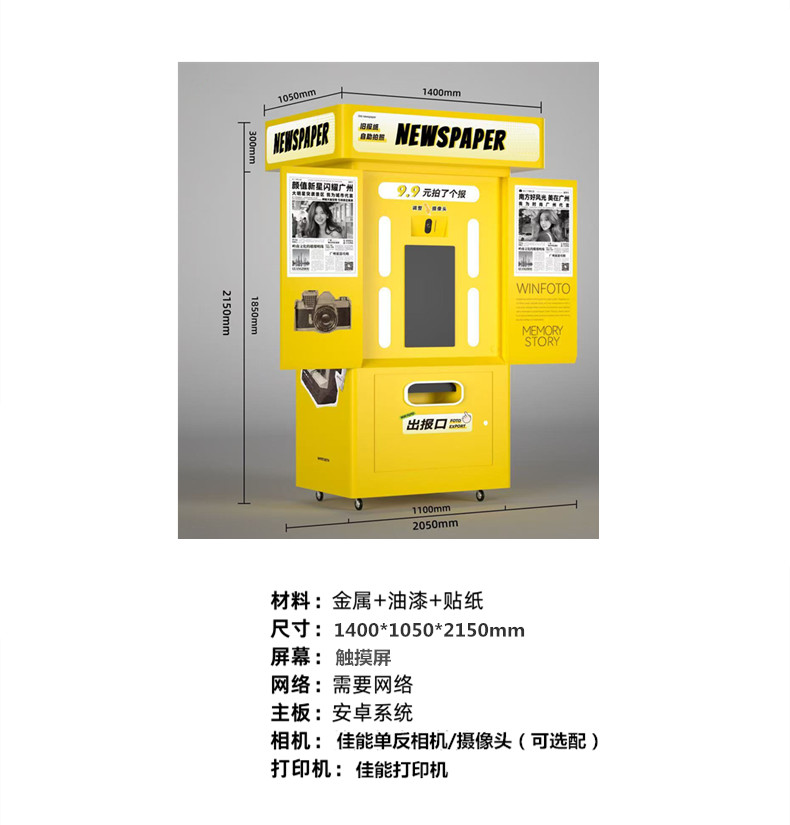 報紙機大頭貼拍照機